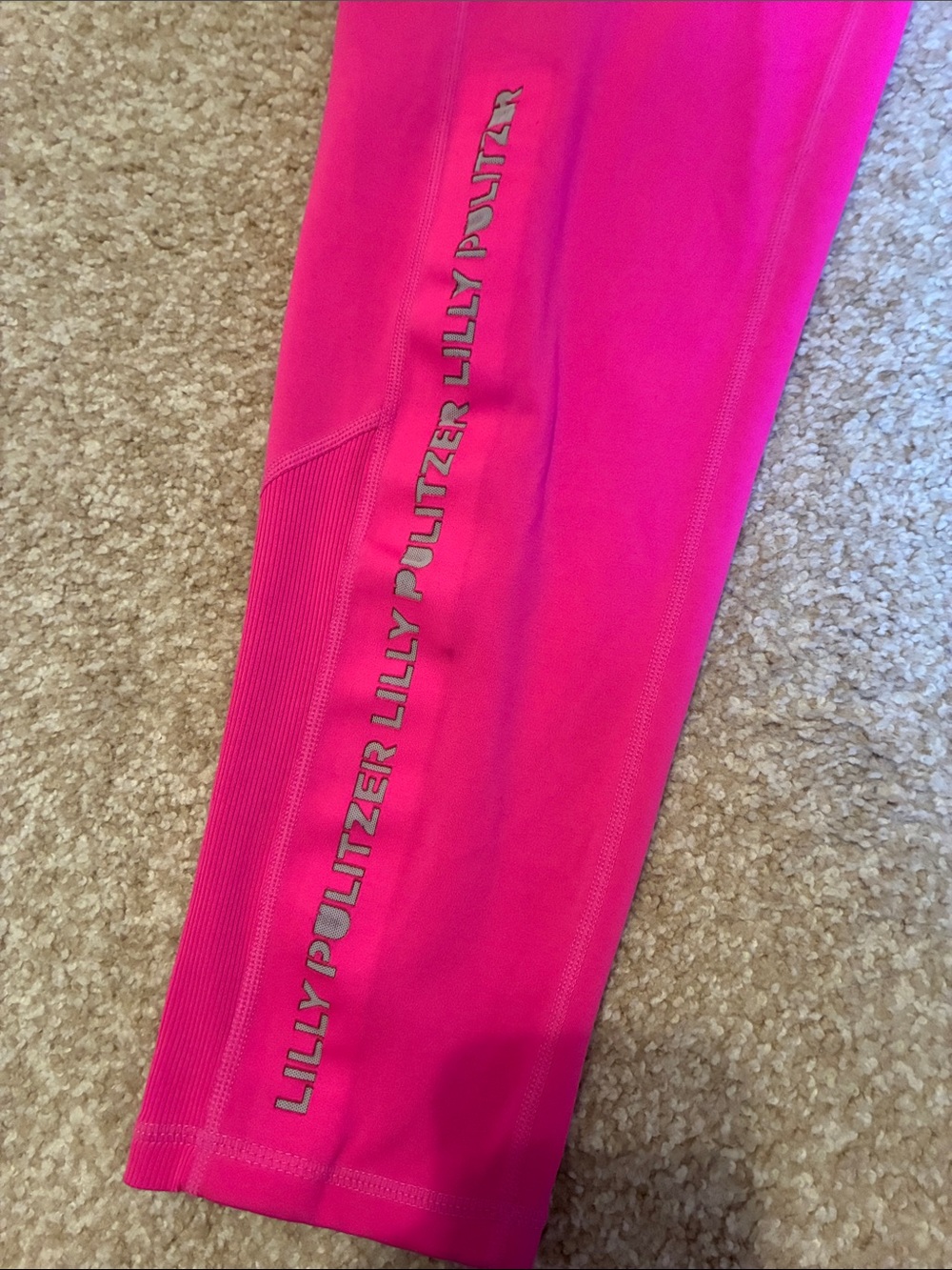 Lilly Pulitzer Luxletic High Rise Weekender Leggings Hot Pink L - Picture 6 of 11